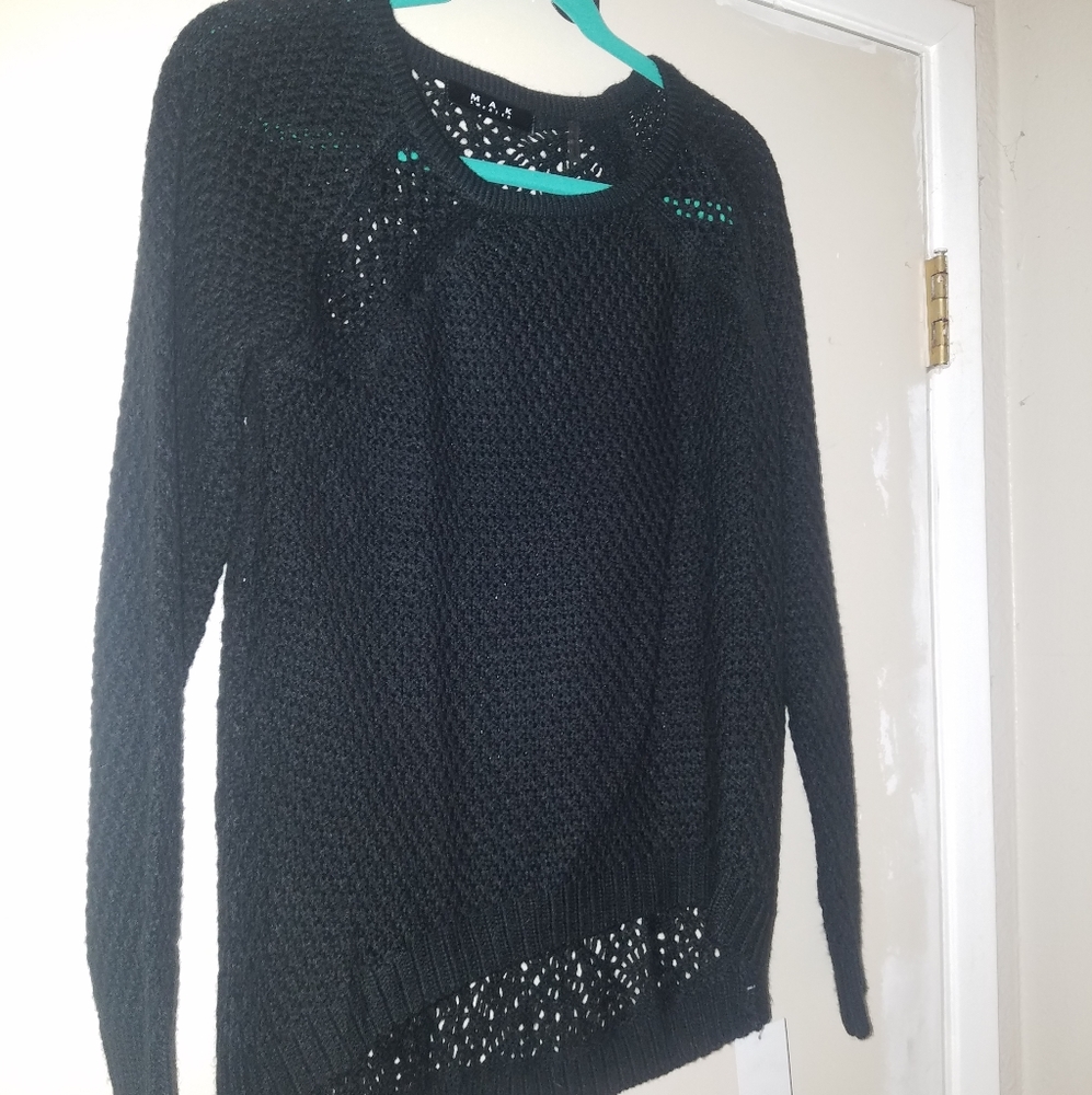 Mak sweater Black,NWT shorter in front,longer back